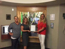 (Left to Right) Jennifer Lamblez, Donor Development Liaison Lions Gift of Sight, Katelyn Wilson, RN, BSN, BSW Clinical Hospital Coordinator LifeSource, Karen Sidorowicz, RN, BSN, CCRN St. Luke’s Critical Care Nurse Manager